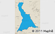 Political 3D Map of VI-7 Upper Corentyne, shaded relief outside