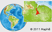 Physical Location Map of VI-7 Upper Corentyne, highlighted parent region