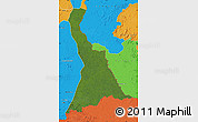 Satellite Map of VI-7 Upper Corentyne, political outside