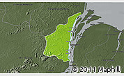 Physical 3D Map of III-1 Essequibo Islands, darken, semi-desaturated