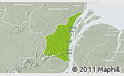 Physical 3D Map of III-1 Essequibo Islands, lighten, semi-desaturated