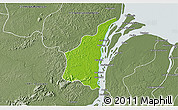 Physical 3D Map of III-1 Essequibo Islands, semi-desaturated