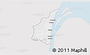 Silver Style 3D Map of III-1 Essequibo Islands, single color outside