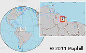 Gray Location Map of III-1 Essequibo Islands, highlighted parent region