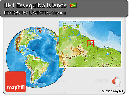Physical Location Map of III-1 Essequibo Islands