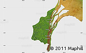 Satellite Map of III-1 Essequibo Islands, single color outside