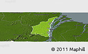 Physical Panoramic Map of III-1 Essequibo Islands, darken