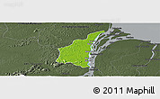 Physical Panoramic Map of III-1 Essequibo Islands, darken, semi-desaturated