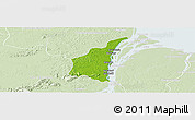 Physical Panoramic Map of III-1 Essequibo Islands, lighten