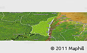 Physical Panoramic Map of III-1 Essequibo Islands, satellite outside