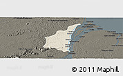 Shaded Relief Panoramic Map of III-1 Essequibo Islands, darken