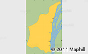 Savanna Style Simple Map of III-1 Essequibo Islands, single color outside
