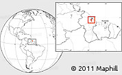 Blank Location Map of III-3 Lower West Demerara, within the entire country