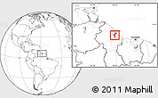 Blank Location Map of III-3 Lower West Demerara, highlighted parent region