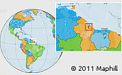 Political Location Map of III-3 Lower West Demerara