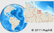 Shaded Relief Location Map of III-3 Lower West Demerara