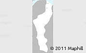Gray Simple Map of III-3 Lower West Demerara, single color outside