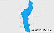 Political Simple Map of III-3 Lower West Demerara, single color outside