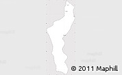 Silver Style Simple Map of III-3 Lower West Demerara, cropped outside