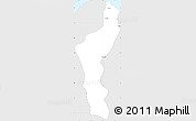Silver Style Simple Map of III-3 Lower West Demerara, single color outside