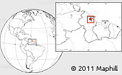 Blank Location Map of ESSEQUIBO I./WEST D., within the entire country
