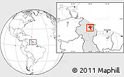 Blank Location Map of ESSEQUIBO I./WEST D., highlighted country