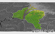 Satellite Panoramic Map of ESSEQUIBO I./WEST D., desaturated
