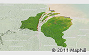 Satellite Panoramic Map of ESSEQUIBO I./WEST D., lighten