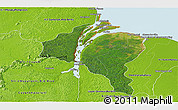 Satellite Panoramic Map of ESSEQUIBO I./WEST D., physical outside