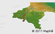 Satellite Panoramic Map of ESSEQUIBO I./WEST D., single color outside