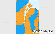 Political Simple Map of ESSEQUIBO I./WEST D.