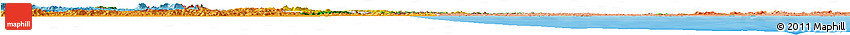 Flag Horizon Map of Guyana, political outside, flag rotated