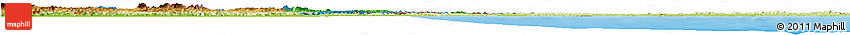 Political Horizon Map of Guyana, physical outside