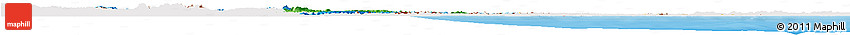 Political Horizon Map of Guyana, single color outside
