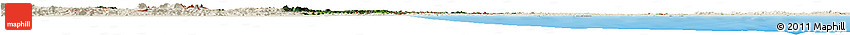 Satellite Horizon Map of Guyana, shaded relief outside