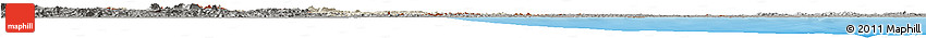 Shaded Relief Horizon Map of Guyana, darken, semi-desaturated, land only