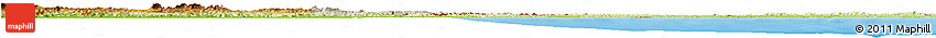 Shaded Relief Horizon Map of Guyana, physical outside