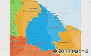 Political Shades 3D Map of Mahaica/berbice