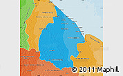 Political Shades Map of Mahaica/berbice