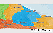 Political Shades Panoramic Map of Mahaica/berbice