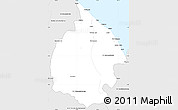 Silver Style Simple Map of Mahaica/berbice