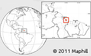 Blank Location Map of V-2 Mahaicony/Berbice