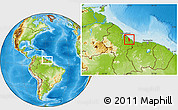 Physical Location Map of V-2 Mahaicony/Berbice