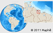 Shaded Relief Location Map of V-2 Mahaicony/Berbice
