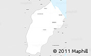 Silver Style Simple Map of II-1 Moruka/Pomeroon