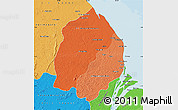 Political Shades Map of Pomeroon/supenaam