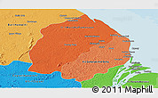 Political Shades Panoramic Map of Pomeroon/supenaam