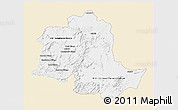 Classic Style 3D Map of Potaro/siparuni, single color outside
