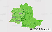 Political Shades 3D Map of Potaro/siparuni, cropped outside