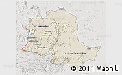 Shaded Relief 3D Map of Potaro/siparuni, lighten, semi-desaturated